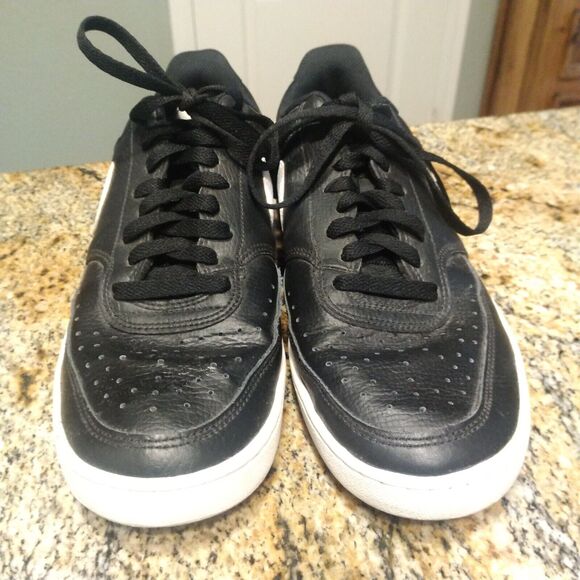 Nike Court Vision Low Black/White Leather Shoes Sneaker Men\'s Size 9 CD5463-001 main image 12